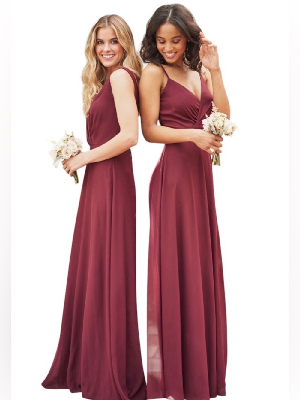 Jasmine Sleeveless V-Neck Maxi Dress in Burgundy
Size 12 USA
NWOT